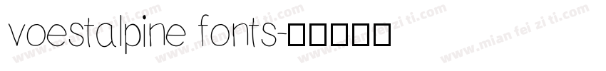 voestalpine fonts字体转换